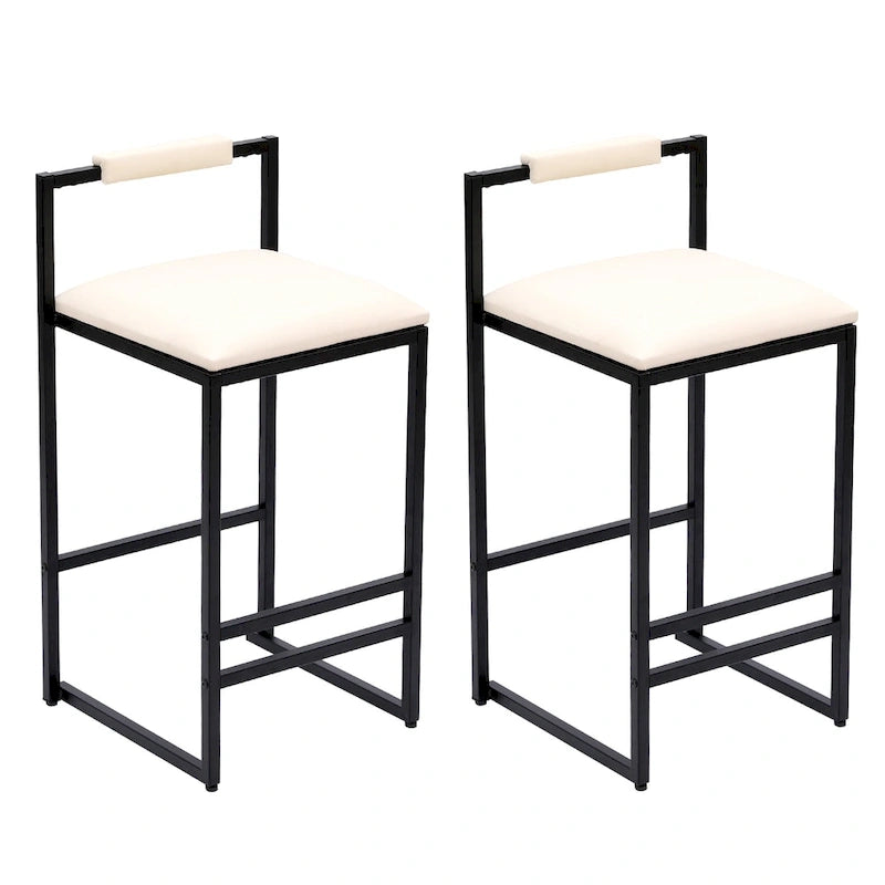 Modern Bar Stools Dining Chairs with Foot Rest for Kitchen