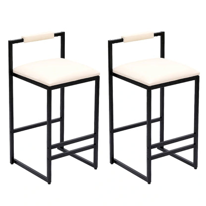 Modern Bar Stools Dining Chairs with Foot Rest for Kitchen