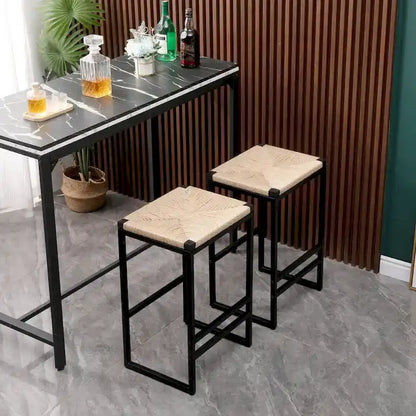 Modern Bar Stools Dining Chairs with Foot Rest for Kitchen