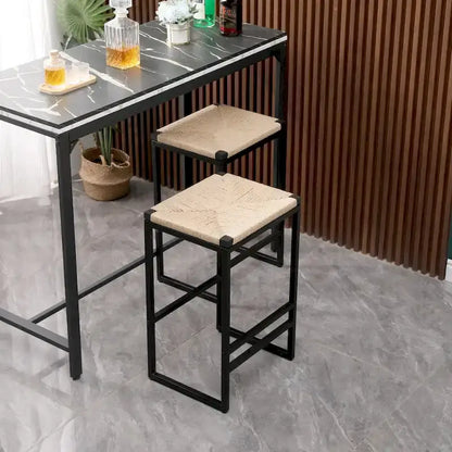 Modern Bar Stools Dining Chairs with Foot Rest for Kitchen