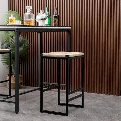 Modern Bar Stools Dining Chairs with Foot Rest for Kitchen
