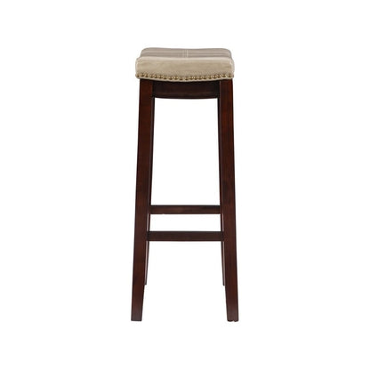 Linon Willamette Beige Faux Leather 32-inch Bar Stool