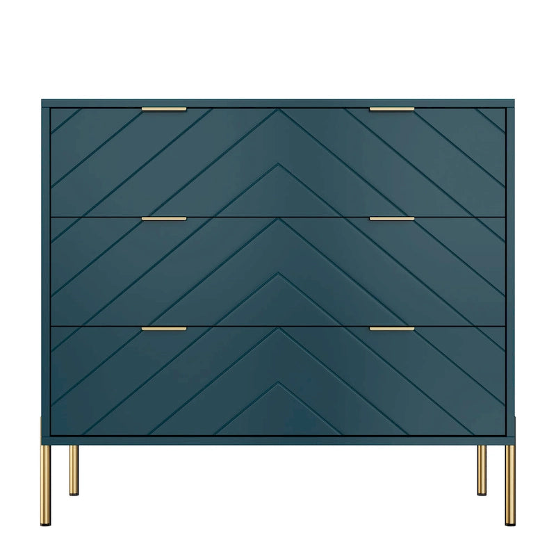 Clihome 3-Drawer Storage Chest Dresser for Bedroom