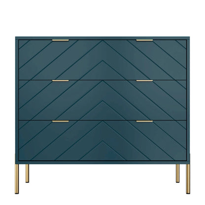 Clihome 3-Drawer Storage Chest Dresser for Bedroom