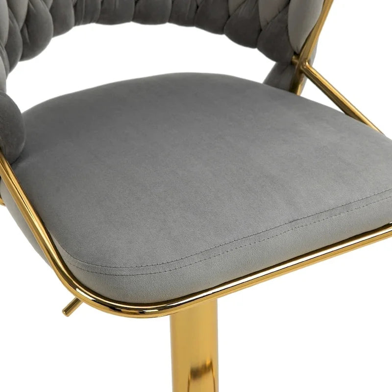 Modern Velvet Counter Bar Stools with Backs(Set of 4)