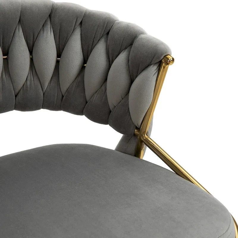 Modern Velvet Counter Bar Stools with Backs(Set of 4)