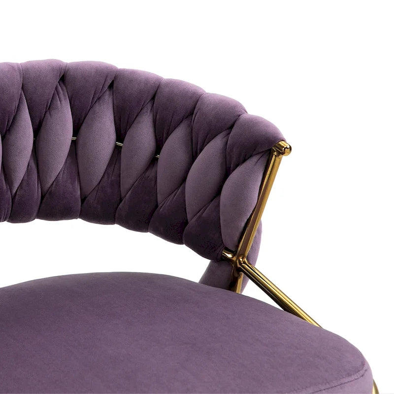 Modern Velvet Counter Bar Stools with Backs(Set of 4)