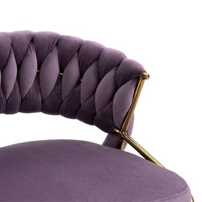 Modern Velvet Counter Bar Stools with Backs(Set of 4)