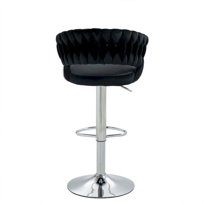 Modern Velvet Counter Bar Stools with Backs(Set of 4)