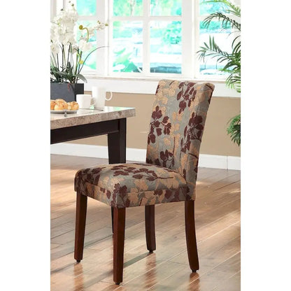 HomePop Classic Textured Sage Floral Chenille Dining Chair