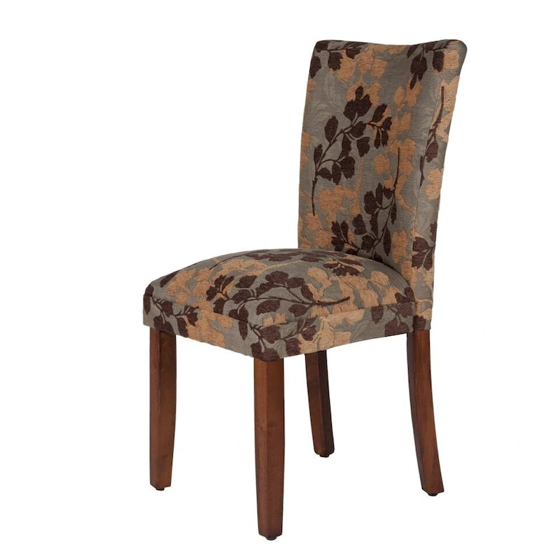 HomePop Classic Textured Sage Floral Chenille Dining Chair