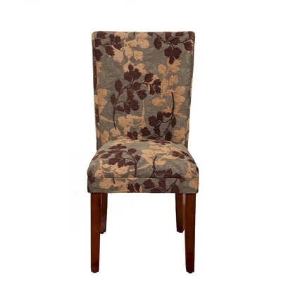 HomePop Classic Textured Sage Floral Chenille Dining Chair