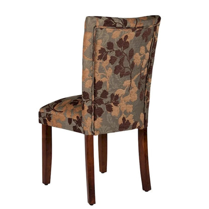 HomePop Classic Textured Sage Floral Chenille Dining Chair