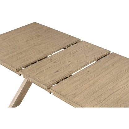 Roundhill Furniture Raven Wood 9-Piece Dining Set, Extendable Trestle Dining Table with 8 Chairs, Glazed Pine Brown