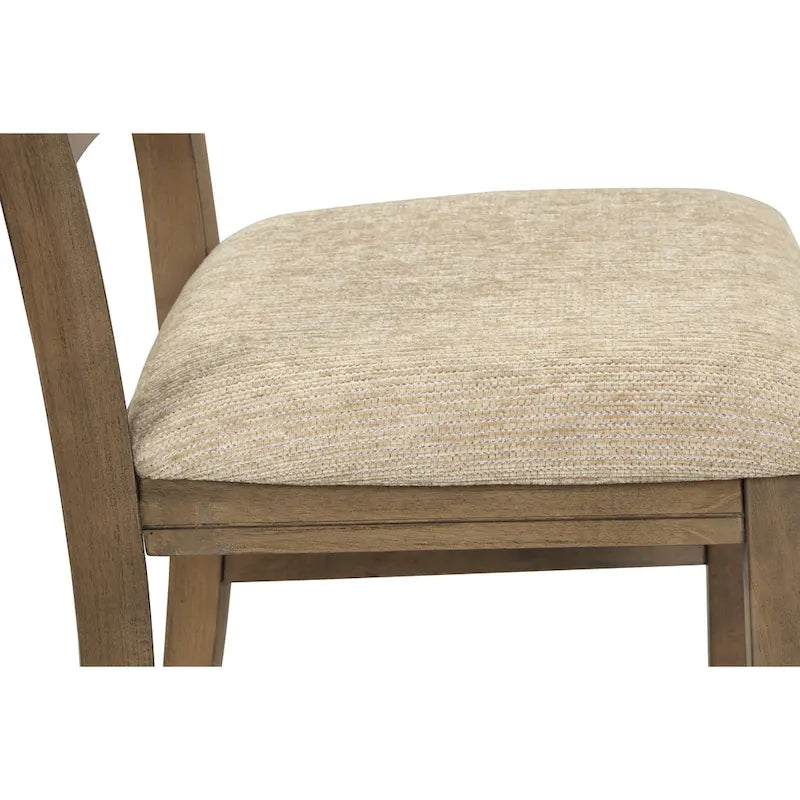 Roundhill Furniture Raven Wood 9-Piece Dining Set, Extendable Trestle Dining Table with 8 Chairs, Glazed Pine Brown