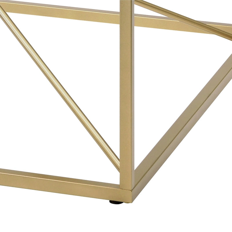 Taylan Glam Gold Coated 35-inch Steel and Glass Coffee Table by Furniture of America