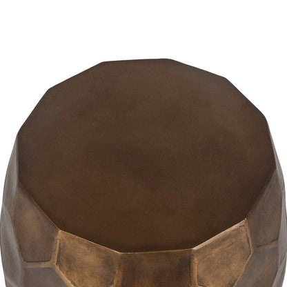 Adeco Round Copper End Table Outdoor Side Table or Stool for Patio