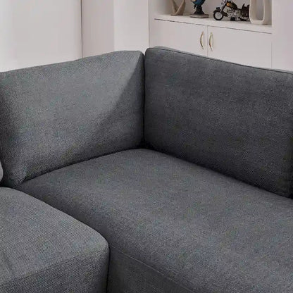 Gloria Mid-century Modern Cozy Sectional Linen Sofa