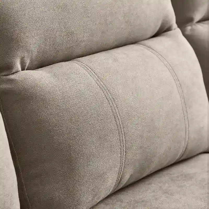 4 Seater L Shaped Reversible Nailed Sectional Sofa with Storage Ottoman