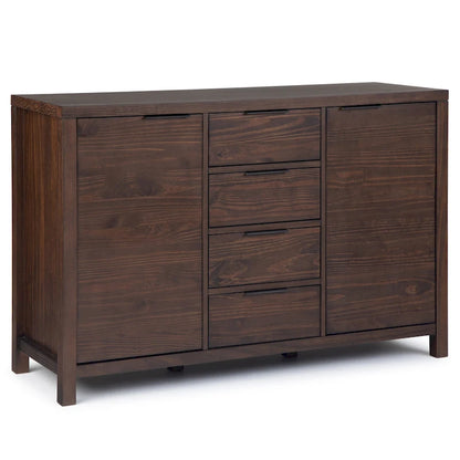 WYNDENHALL Fabian SOLID WOOD 54 inch Wide Contemporary Sideboard Buffet - 18 D x 54 W x 36 H