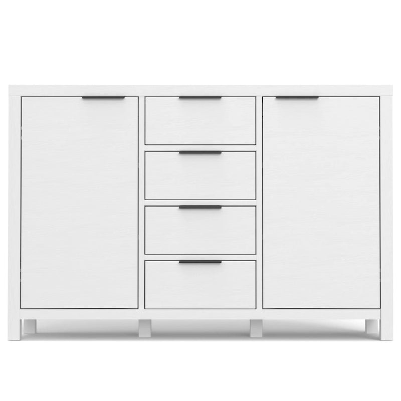 WYNDENHALL Fabian SOLID WOOD 54 inch Wide Contemporary Sideboard Buffet - 18 D x 54 W x 36 H