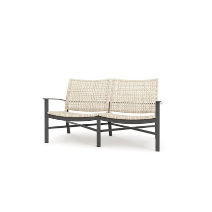 Winston Jasper Textured Pewter with Beechwood Weave Loveseat