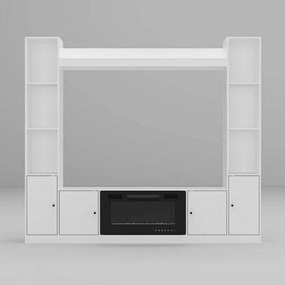 TV Stand/Electric Fireplace Ensemble Cozy Stylish Living Room Solution