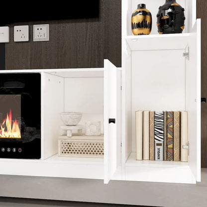 TV Stand/Electric Fireplace Ensemble Cozy Stylish Living Room Solution