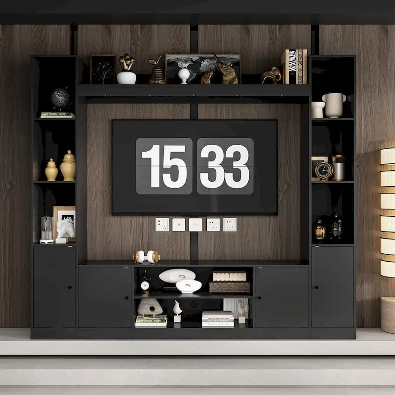 TV Stand/Electric Fireplace Ensemble Cozy Stylish Living Room Solution