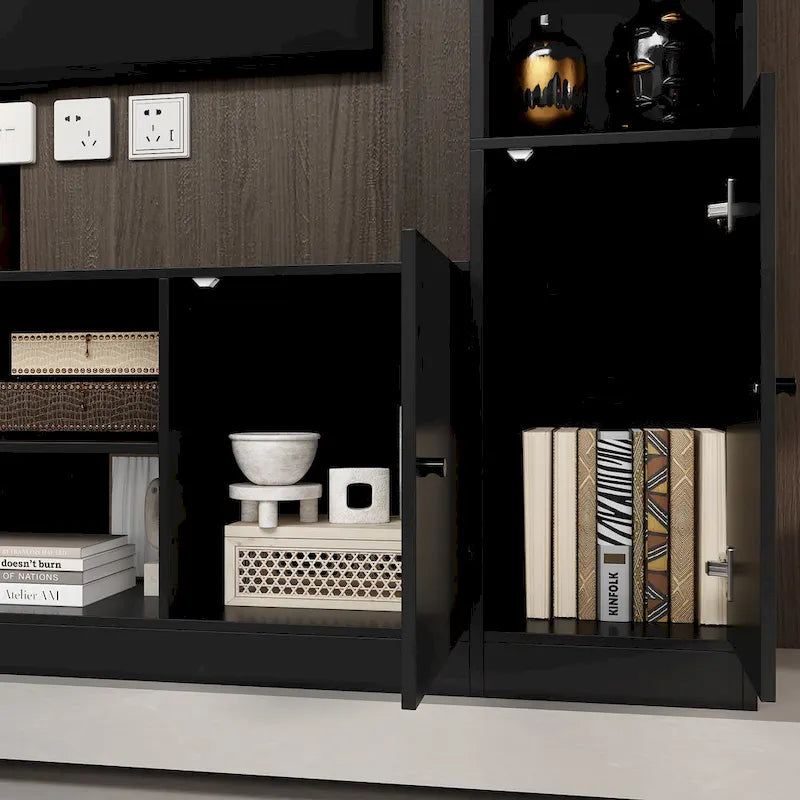 TV Stand/Electric Fireplace Ensemble Cozy Stylish Living Room Solution