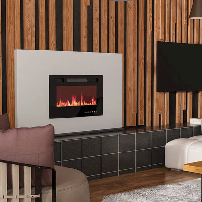 TV Stand/Electric Fireplace Ensemble Cozy Stylish Living Room Solution