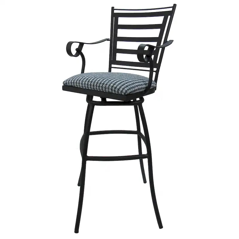 Extra Tall Spectator Swivel Bar Stool 35 Jenna - Black Frame - 34 - 35 inch Seat