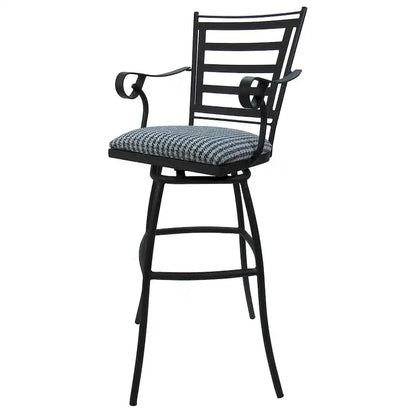 Extra Tall Spectator Swivel Bar Stool 35 Jenna - Black Frame - 34 - 35 inch Seat