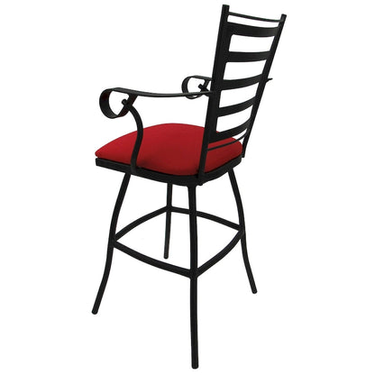 Extra Tall Spectator Swivel Bar Stool 35 Jenna - Black Frame - 34 - 35 inch Seat