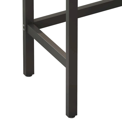 Counter Height Extra Long Dining Table Set with 3 Stools Pub Kitchen Set Side Table with Footrest