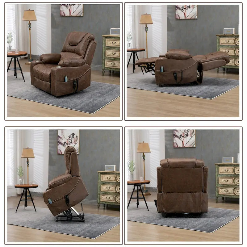 Upgraded Flagship Dual Motor Independent Control Oversized 180 Lay Flat Power Lift Recliner Chair