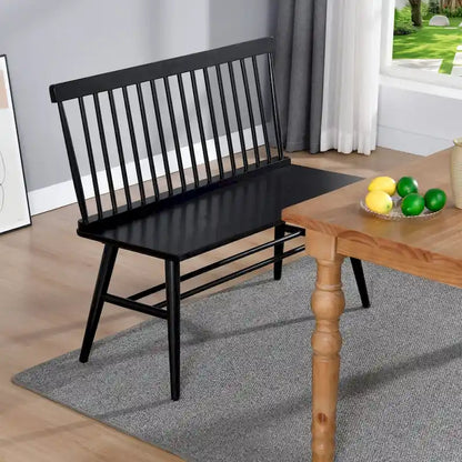 Entryway 40L Solid Wood Dining Bench with Spindle Back