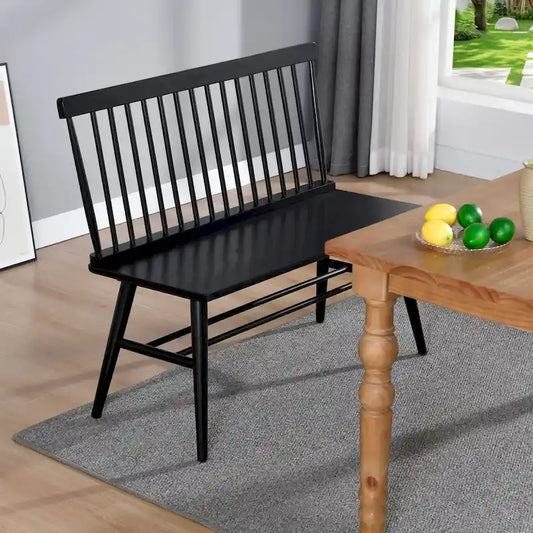 Entryway 40L Solid Wood Dining Bench with Spindle Back