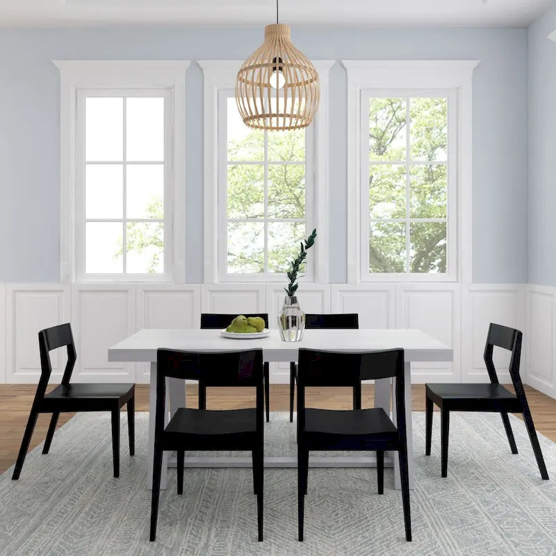 Plank and Beam 72 Classic Solid Wood Table and Chairs Dining Set