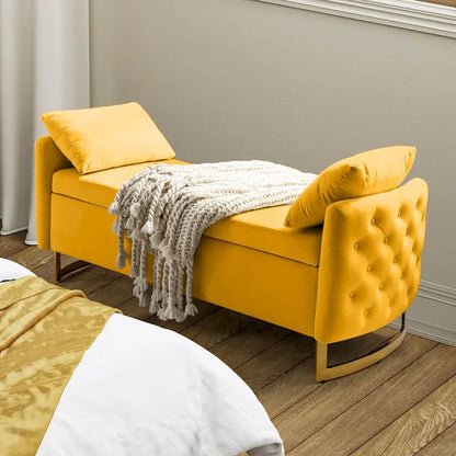 Robert Modern Upholstered Flip Top Storage Bench by HULALA HOME