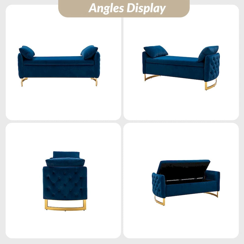 Robert Modern Upholstered Flip Top Storage Bench by HULALA HOME