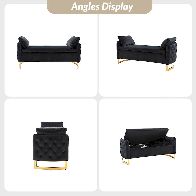 Robert Modern Upholstered Flip Top Storage Bench by HULALA HOME