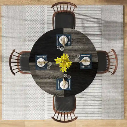 47 inch Dining Table for Dining Room, 4 People Round Dinner Table