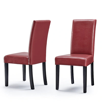 Monsoon Villa Faux Leather Parson Dining Chairs (Set of 2)