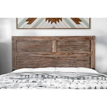 Furniture of America Werr Rustic Wood 2-Drawer Storage Bed with USB Headboard