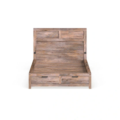Furniture of America Werr Rustic Wood 2-Drawer Storage Bed with USB Headboard