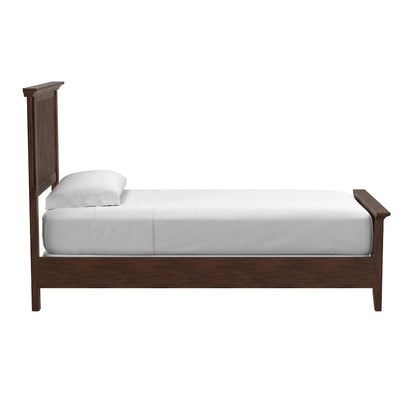 Modern Mission Vintage Oak Finish Wood Bed