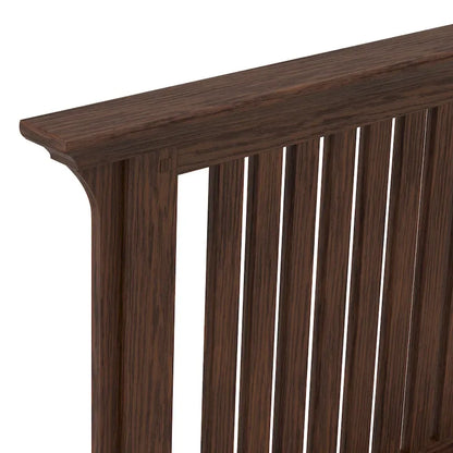 Modern Mission Vintage Oak Finish Wood Bed