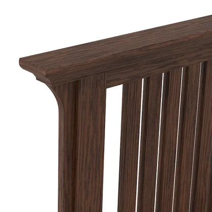 Modern Mission Vintage Oak Finish Wood Bed
