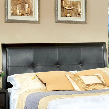 Furniture of America Digh Modern Espresso Upholstered Platform Bed